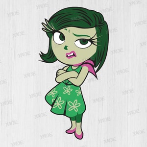 Inside Out Disgust warstwowe pliki SVG ilustracja cyfrowa, cyfrowe pobieranie Disgust svg projekt wektorowy