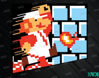 Super Mario Bros NES SVG files digital illustration, digital download Mario Bros Retro SVG vector design
