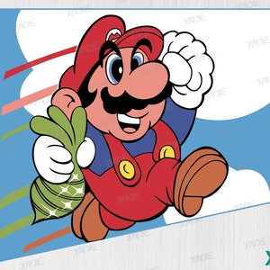 Super Mario Bros 2 NES SVG files digital illustration, digital download Mario Bros Retro SVG vector design