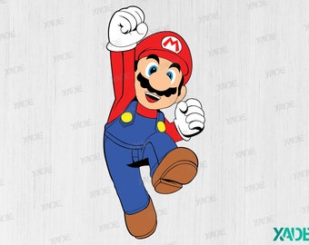 Super Mario SVG files digital illustration, digital download Mario Bros SVG vector design