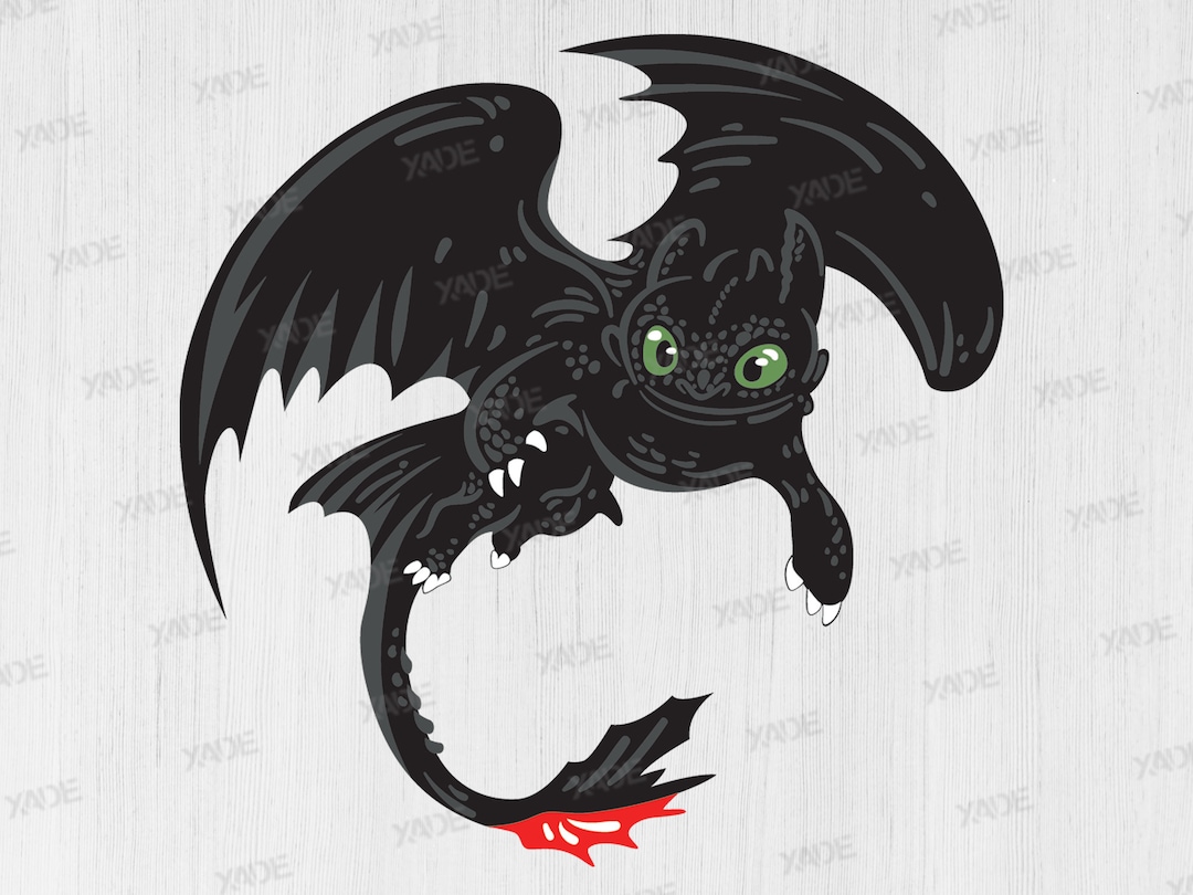 How to Train Your Dragon Toothless Layered SVG Files Digital ...