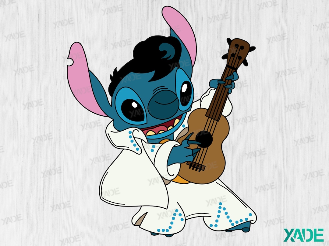 Elvis Stitch SVG Layered File Digital Illustration, Digital Download