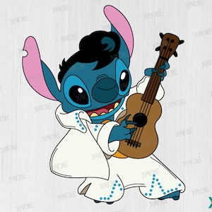 Elvis Stitch SVG layered file digital illustration, digital download Elvis Stitch vector design