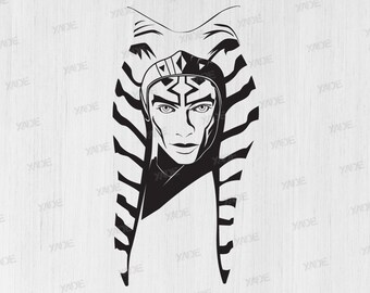Ahsoka Tano SVG files digital illustration, digital download SVG vector design