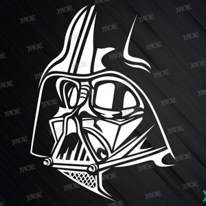 Darth Vader SVG-bestand met gelaagde digitale afbeelding, digitale download Vader SVG-vectorontwerp