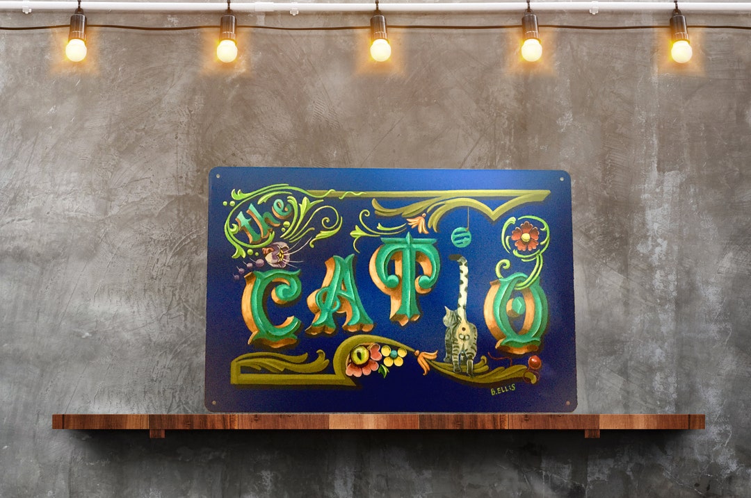 Catio Signs Hand Paint Metal Sign Perfect Gift for Crazy Cat Etsy