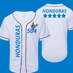 Honduras white Unisex Baseball Jersey Shirt