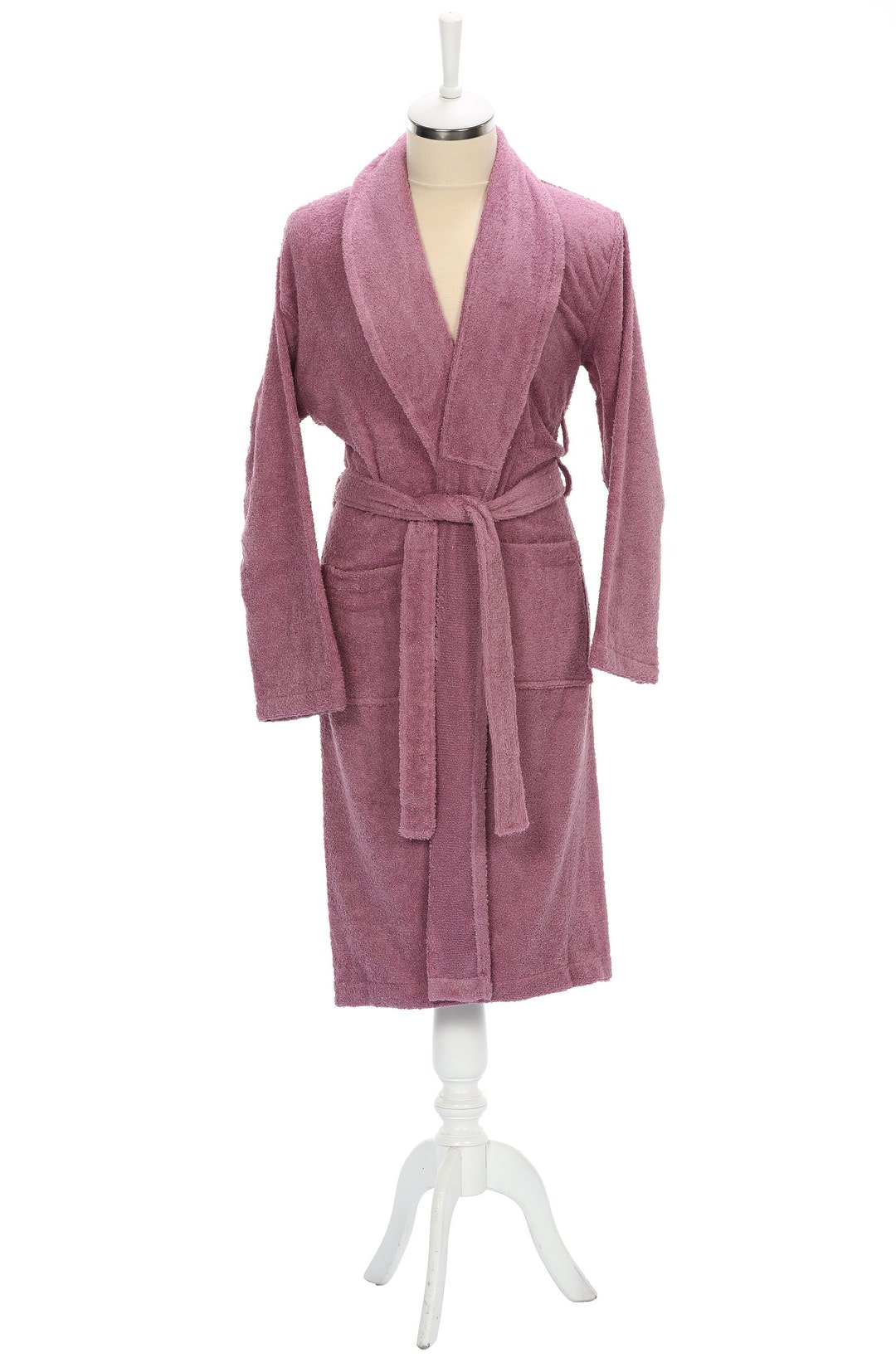 Luxury 100 Cotton Terry Towelling Shawl Collar Bathrobe Dressing Gown Bath Robe Turkish Cotton