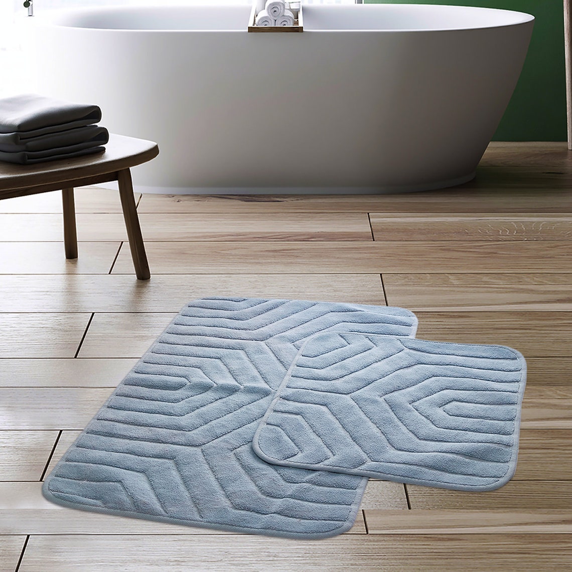 Bath Mats 100% Cotton Bathroom Mat Set of 260x10060x50 - Etsy UK