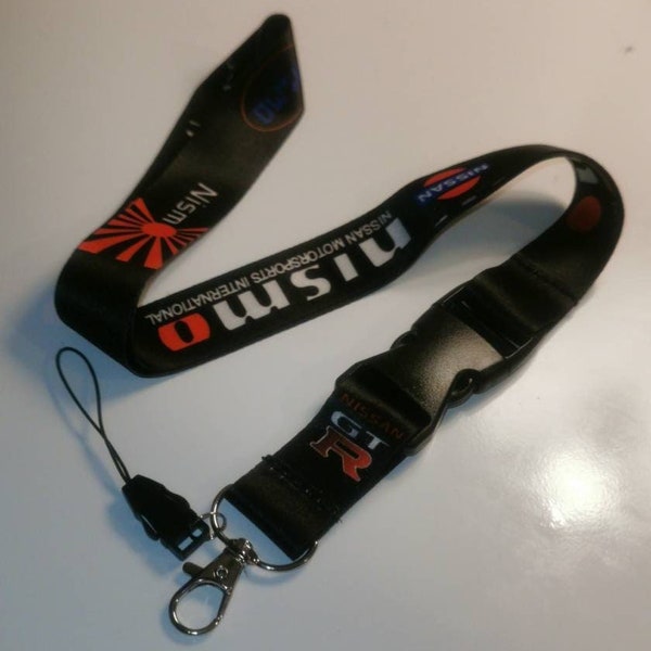 JDM Nissan Lanyard - GTR - Nismo - JDM - Black - Car enthusiast - Jdm accessory - Nissan