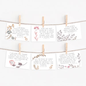 Lot de 25 cartes de déclaration biblique/cartes de versets bibliques/impressions de versets bibliques/cartes bibliques 4 x 6/cartes postales versets bibliques/cartes postales versets
