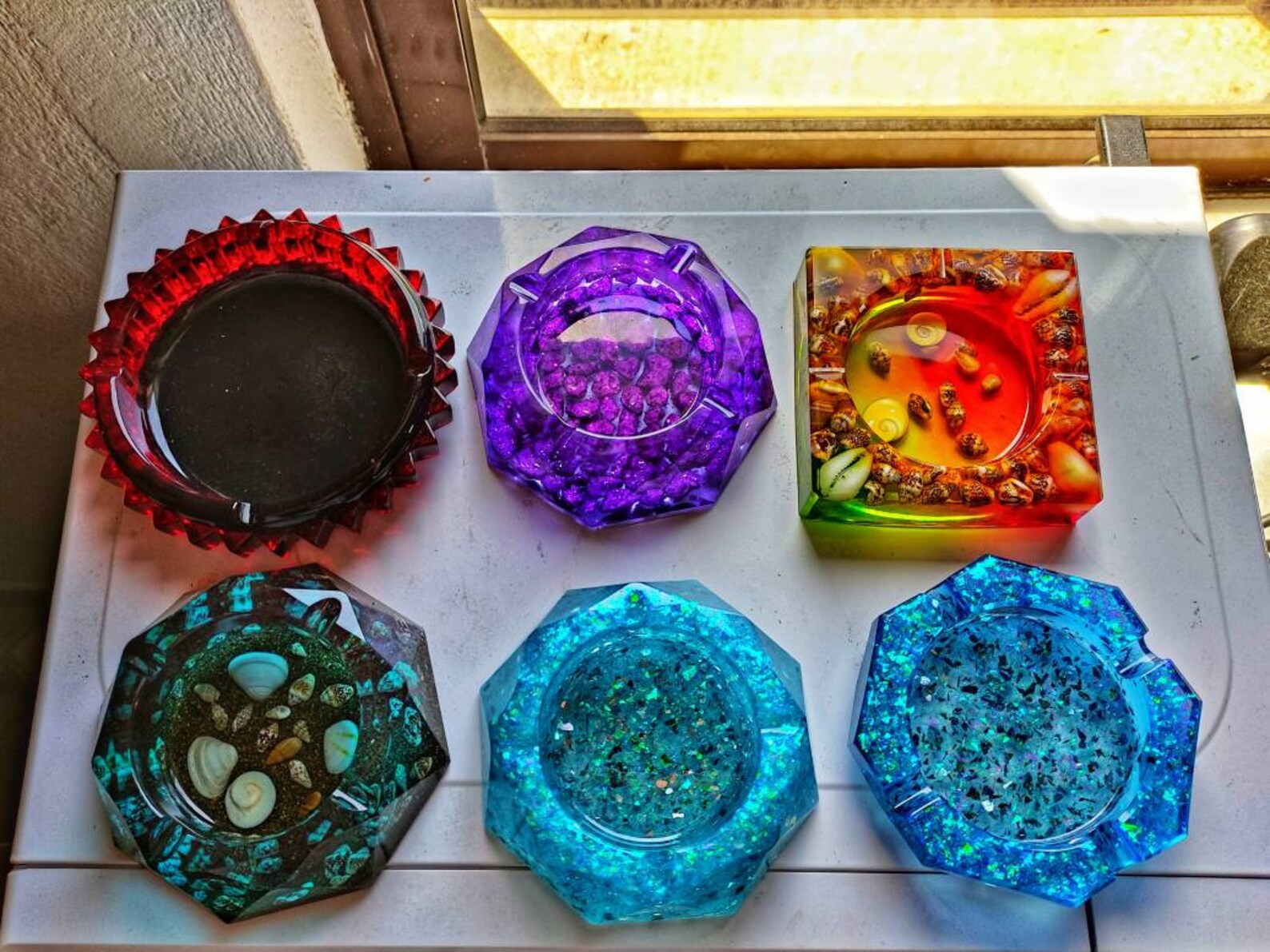 Unique personalized custom ashtrays made of epoxy resin. Etsy