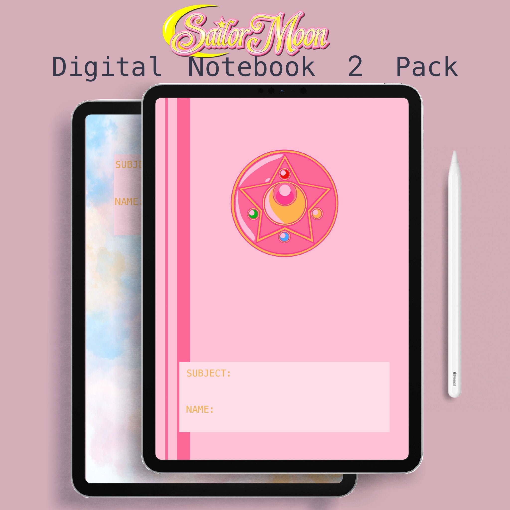 Sailor Moon Digital Notebook Instant Download PDF 2 Full Sets - Etsy