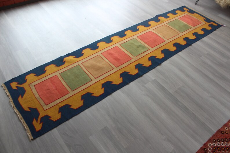 Vintage Kilim Runner, Ethnic Kilim Runner, Bohemian Kilim Runner, Anatolian Kilim Runner, Handwoven Runner / N-1026 / 2'7" x 10'8" image 3