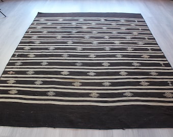 Striped Ethnic Rug, Striped Boho Kilim, Bohemian Kilim Rug