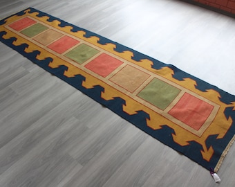 Vintage Kilim Runner, Etnische Kilim Runner, Boho Kilim Runner, Anatolische Kilim Runner, Handgeweven Runner / N-1026 / 2'7 " x 10'8 "