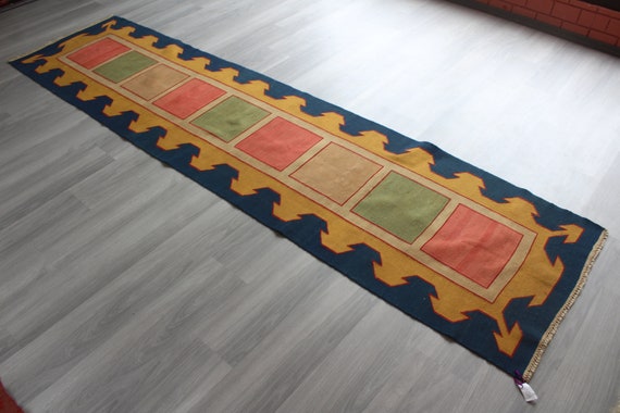 Vintage Kilim Runner, Ethnic Kilim Runner, Bohemian Kilim Runner, Anatolian Kilim Runner, Handwoven Runner / N-1026 / 2'7" x 10'8"