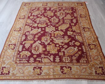 4'8"x7' feet , Vintage Moldov Kilim Rug, Ethnic Kilim Rug, Bohemian Kilim Rug, Special Area Kilim, Handwoven Kilim Rug  / N-456
