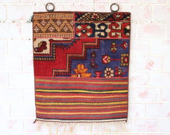 Lapptäcke, bohemisk väggmatta, bohemisk väggbonad / WH-750 / 23x27 tum