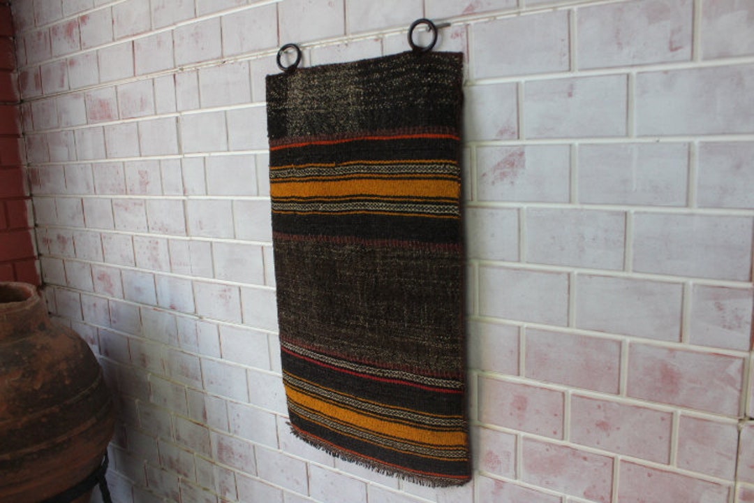 Striped Wool Wall Hanging Ethnic Wall Hanging Kilim Wall Etsy