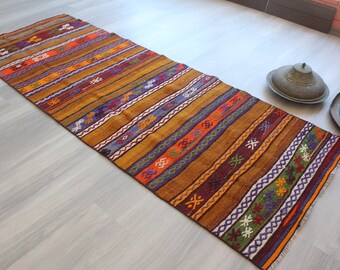 Vintage Kilim Runner, Etnische Runner, Boho Runner, Decoratieve Runner, Kilim Runner Tapijt, Boho Runner / N-974 / 2'6 "x7'4" voeten