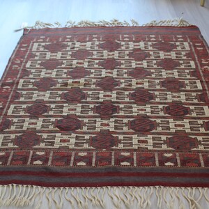 Vintage Embroidered  Kilim, Ethnic Kilim Rug, Bohemian Kilim, Turkish Kilim Rug , Decorative Kilim Rug