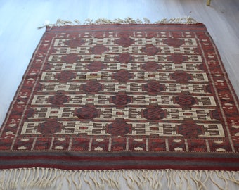 Vintage Embroidered  Kilim, Ethnic Kilim Rug, Bohemian Kilim, Turkish Kilim Rug , Decorative Kilim Rug