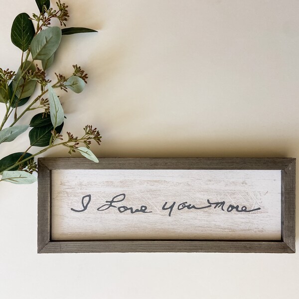 Personalized handwriting wood sign