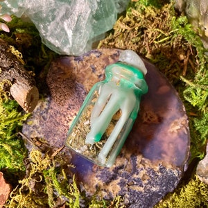 Handmade Wealth Spell Jar: Aventurine Crystal, Abundance Herbs