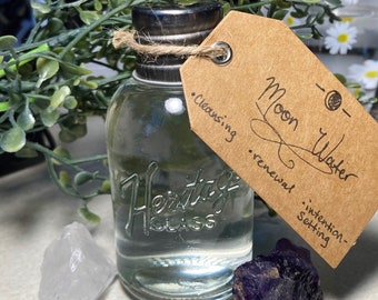 Moon Water - Charged Moon Water - Bottled Moon Water - Spell Ingredients - Witchy Gifts