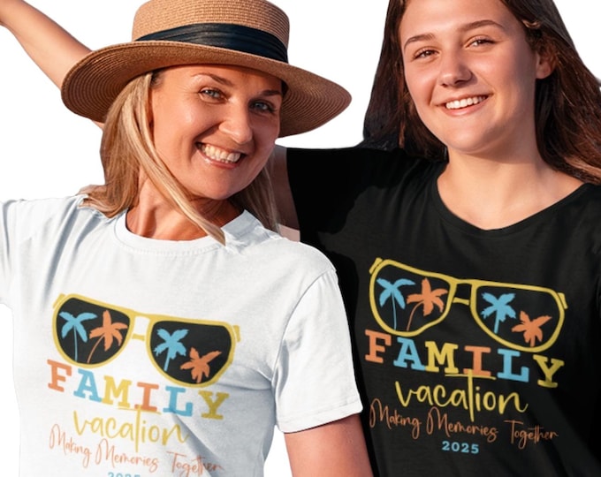 Featured listing image: Family Vacation Shirts 2025 | Matching Family Tees | Custom Cruise Shirts | Reunion Outfits | Beach Trip Shirts