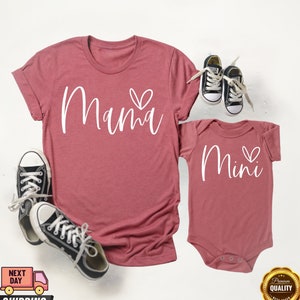 Mama Mini Matching Set First Mothers Day Gift Gift, Mother Daughter Shirts, Matching Mommy and Me Shirt, New Mom Gift Idea, Baby Mama Shirt