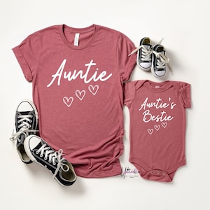 Personalized Auntie and Bestie Matching Set for Aunt Uncle Nephew and Niece - Custom Names Family Gift Set
