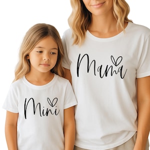 Mommy and Me Matching Shirts – Mama and Mini Outfits – Handmade Mother Daughter T-Shirts – Cute Family Matching Set