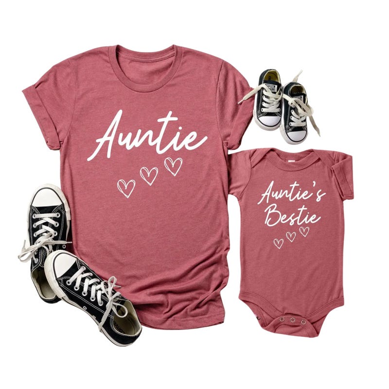 Personalized Auntie and Bestie Matching Set for Aunt Uncle Nephew and Niece - Custom Names Family Gift Set
