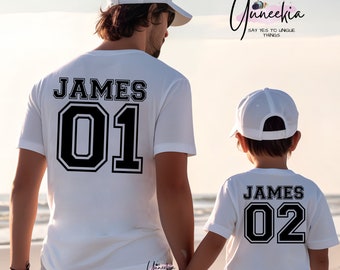 Personalized Dad Shirt| Fathers Day Gift | Fathers Day Shirt| Dad & Son Personalized Last Name Shirt| Dad and Baby Matching Shirts|Dad Shirt