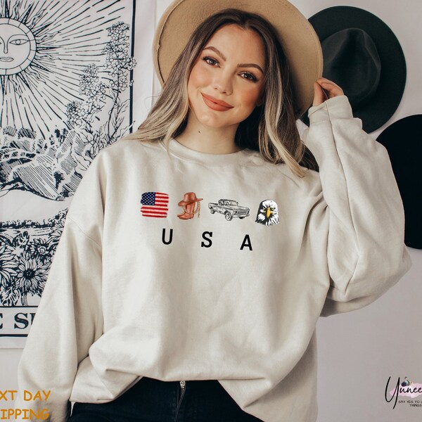 Usa Sweatshirt Etsy
