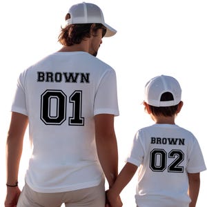 Dad and Kids Matching Shirts, Personalized Father & Child Name Tee, Father&#39;s Day Gift, Dad Son Daughter Outfit, Family Look