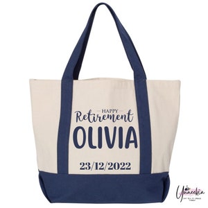 Perfect Retirement Gift for Grandma, Custom Name Tote Bag Retirement Gift, Retirement Gift for Women,Perfect 2022 Retiree Gift,Retiring Mama image 2