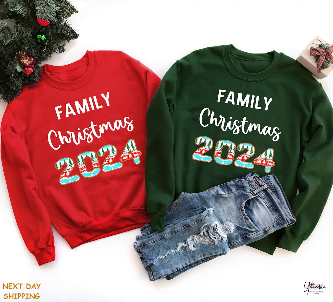 2024 Family Christmas Sweatshirts Matching Family Christmas Etsy