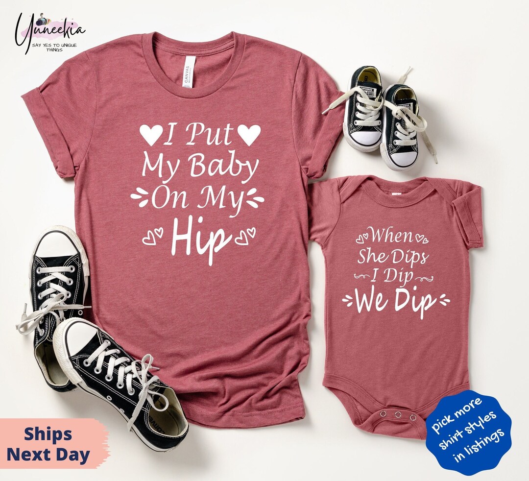 Mama Matching Set, I Put My Baby on My Hip, New Mom Gift Idea, Baby