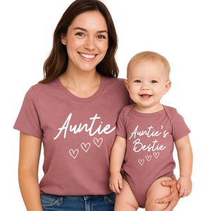 Aunt and Niece Matching Shirts – Auntie and Me Outfits, Baby Shower Gift for Aunt, Cute Auntie T-Shirt, Best Aunt Ever Tee