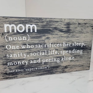 MOM Holzschild