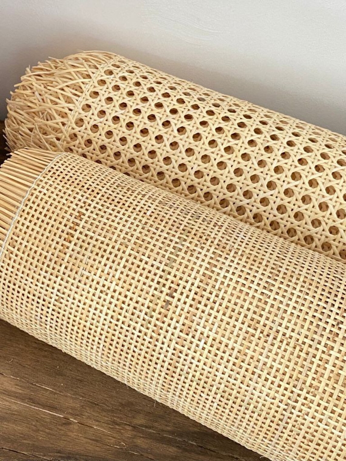 Rattan Cane Square Mesh Rattan Radio Weave Pre Woven Canning W24inches