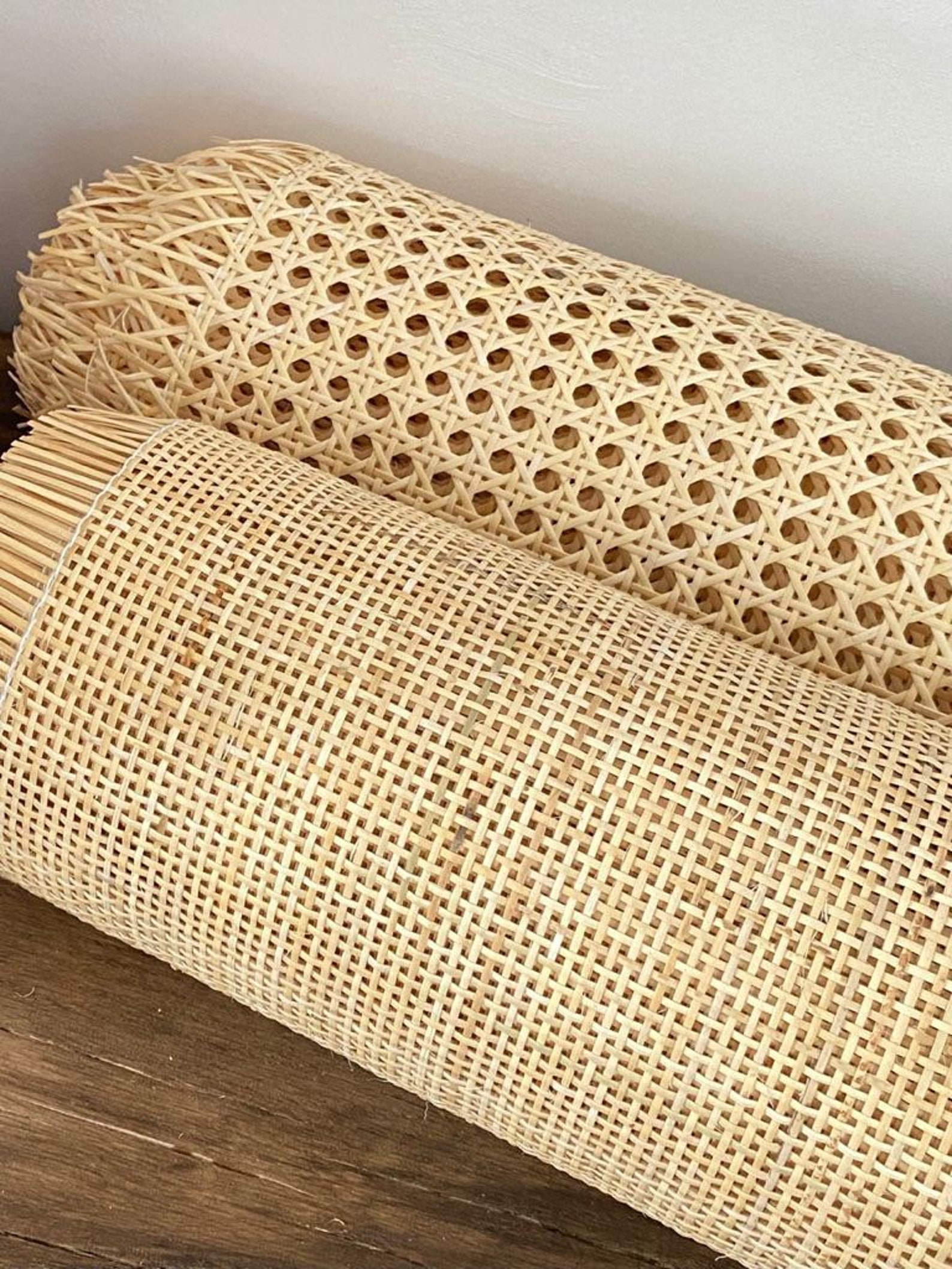 Rattan Cane Square Mesh Rattan Radio Weave Pre Woven Canning W24inches