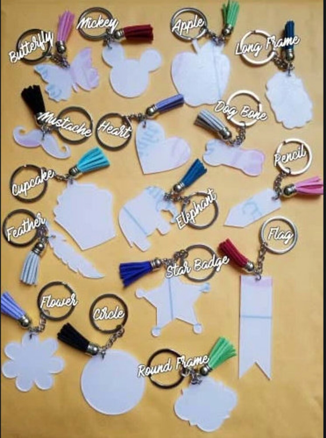 Acrylic Keychain Blanks blanks for vinyl vinyl blanks Etsy