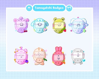 8 Retro Tamagotchi Virtual Pet Sub Badges | Twitch/YouTube/Discord — Bit Badges | Discord Roles | Stream Badge | Emotes for Streaming