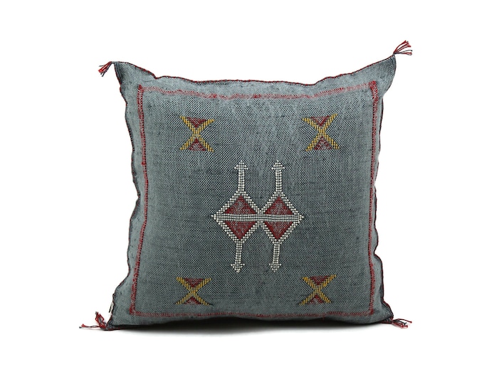 Moroccan Pillow silk All sizes ,Pillow Cactus Silk, Purple Lumbar Cushion Handmade Silk Decorative Pillow, Moroccan Sabra Decorative Cushion