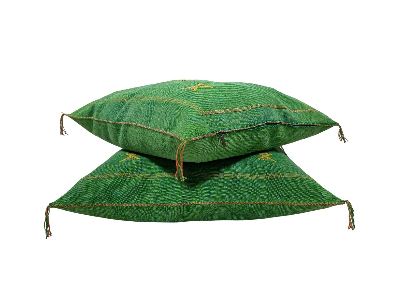 Green Pillows Silk All Sizes pillow Cactus Silk Lumbar Etsy