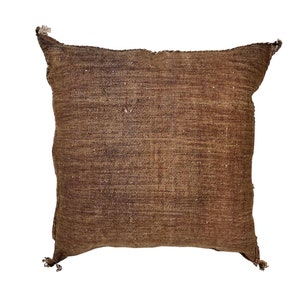 Camel Brown Moroccan Cactus Silk Pillow ALL SIZES image 9